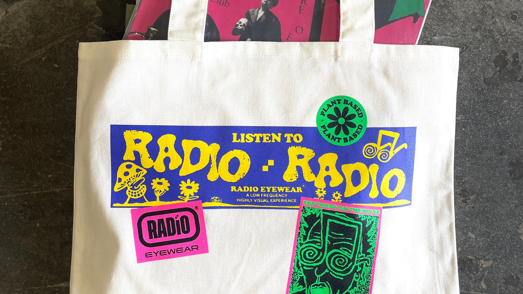 Radio Eyewear tote bag t-shirt merch